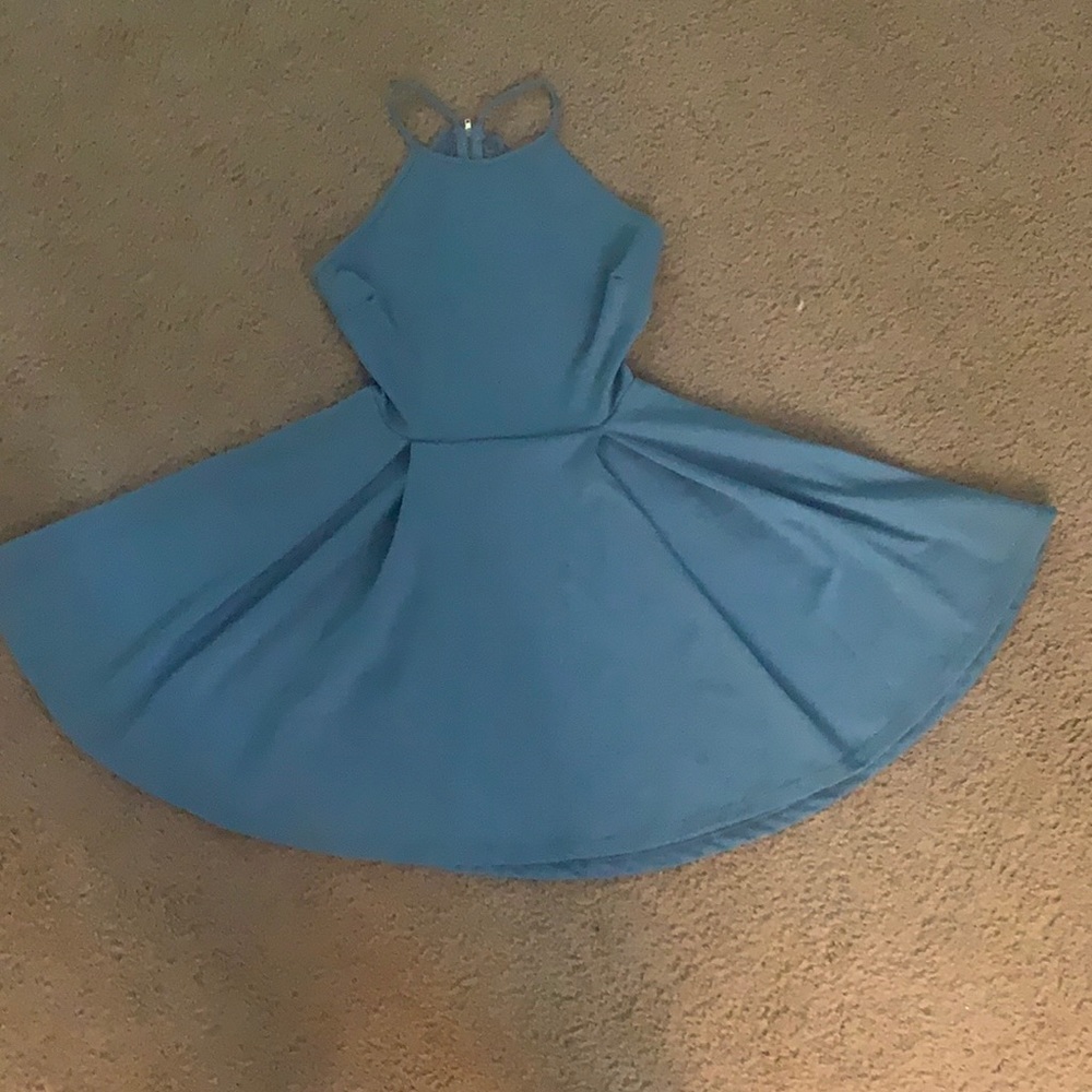 Blue large dress